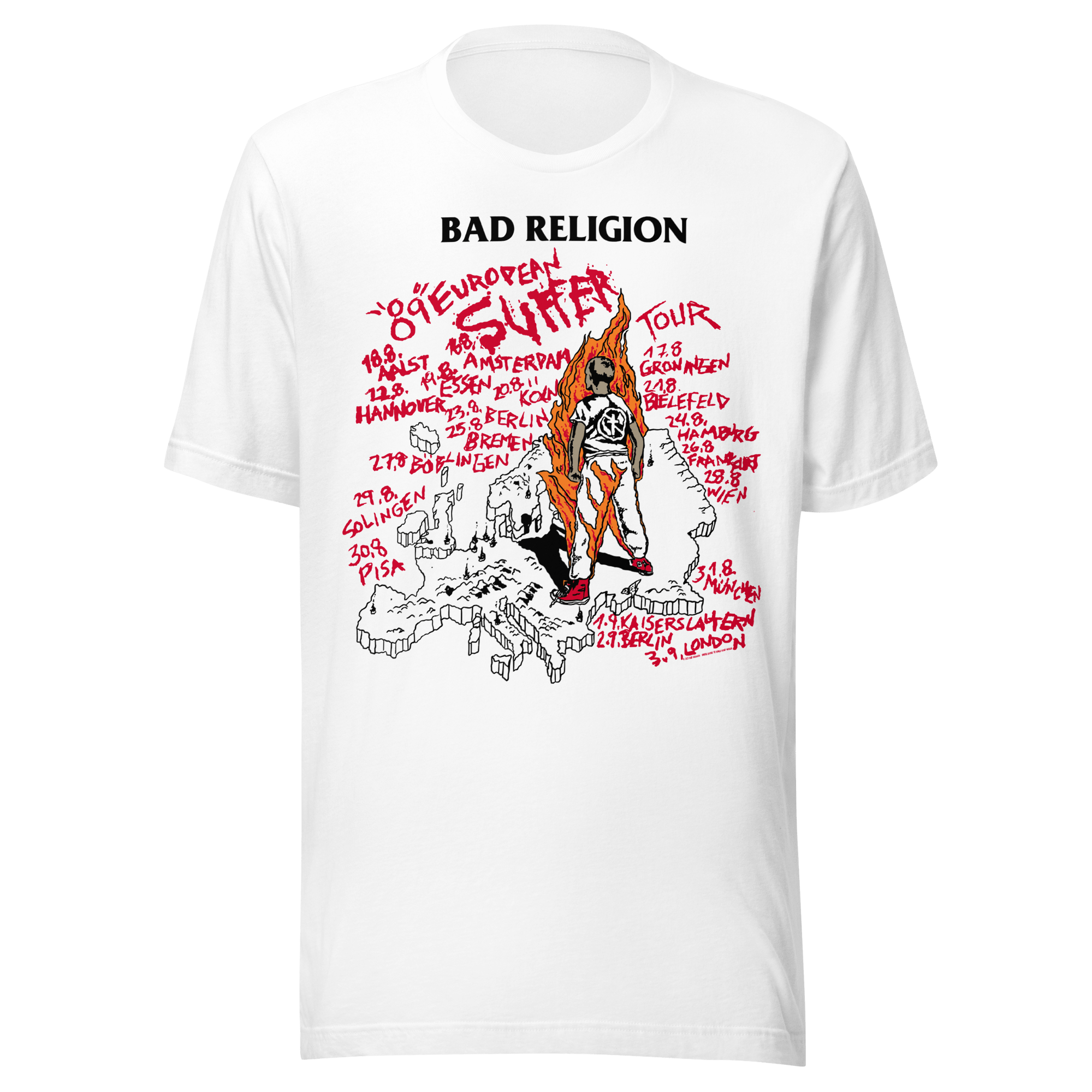 Bad Religion 1989 European Tour Vintage T-Shirt – HYPER iCONiC.