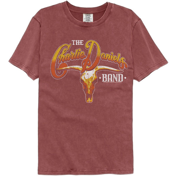 Charlie Daniels Band - CDB Cow Skull And Logo Comfort Color T-Shirt - HYPER iCONiC.