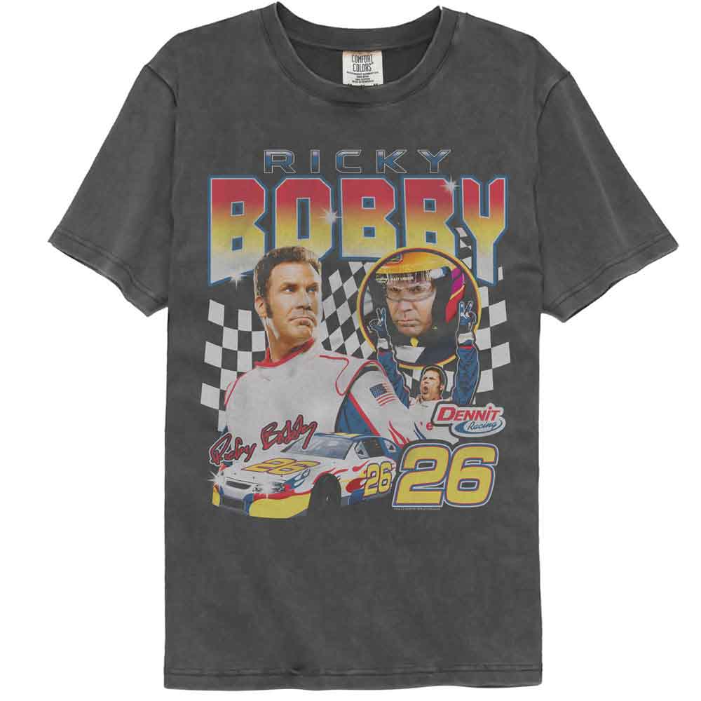 Talladega Nights Three Photo Racing Comfort Colors T-Shirt, image size:1000x1000