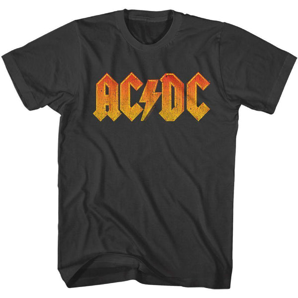 AC/DC - Distress Orange Boyfriend Tee - HYPER iCONiC