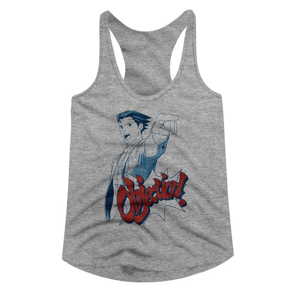 Ace Attorney - Objection Womens Racerback Tank - HYPER iCONiC