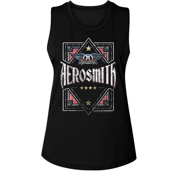 Aerosmith - Box Womens Muscle Tank Top - HYPER iCONiC.
