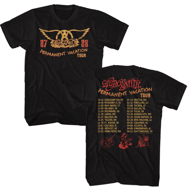 Aerosmith - Permanent Tour 87-91 T-Shirt - HYPER iCONiC.