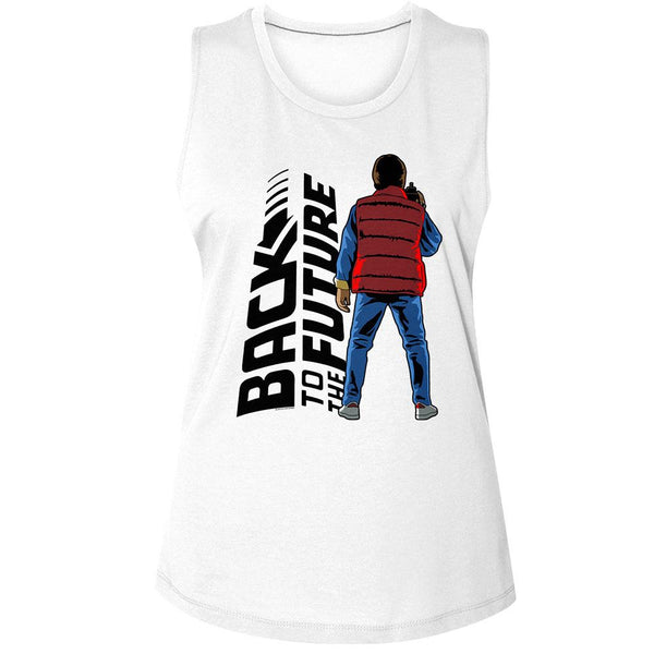 Back To The Future - BTTF Back To Back Womens Muscle Tank Top - HYPER iCONiC.