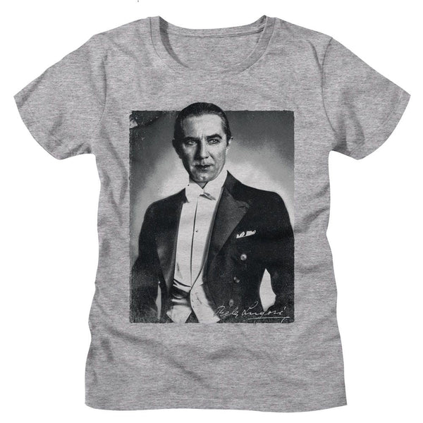 Bela Lugosi - BW Portrait Womens T-Shirt - HYPER iCONiC.