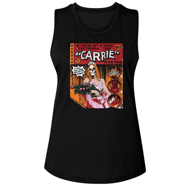 Carrie - Comic Womens Muscle Tank Top - HYPER iCONiC.