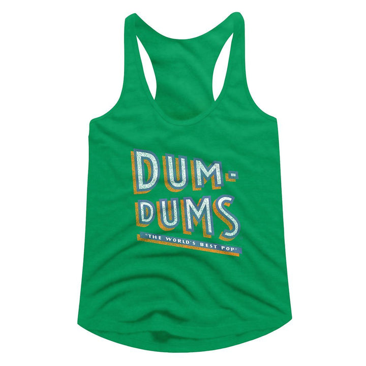 Dum Dums Stacked Dum Womens Slimfit Racerback Tank - HYPER iCONiC