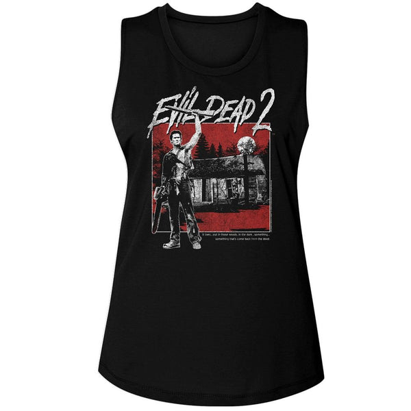 Evil Dead - Cabin Square Womens Muscle Tank Top - HYPER iCONiC.