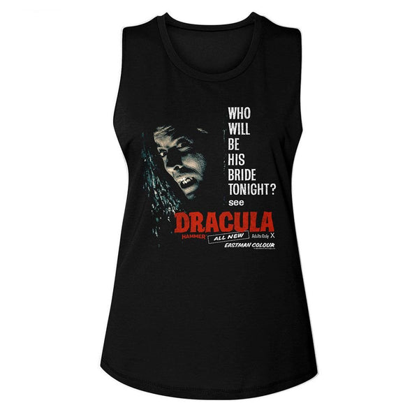 Hammer Horror - Be His Bride Womens Muscle Tank Top - HYPER iCONiC.