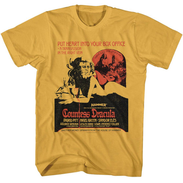 Hammer Horror - Countess Dracula Poster T-Shirt - HYPER iCONiC.