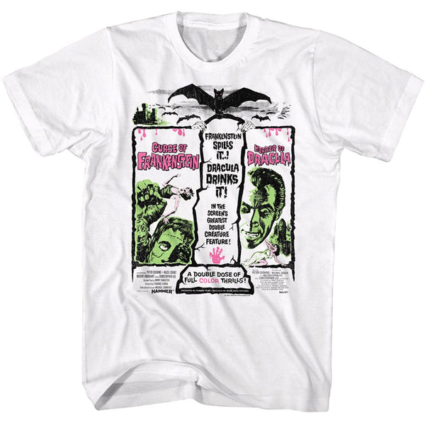 Hammer Horror - Hammer Horror Drac And Frank T-Shirt - HYPER iCONiC.