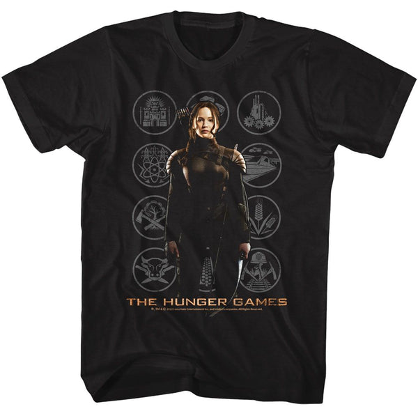 Hunger Games - Katniss With Districts Boyfriend Tee - HYPER iCONiC.