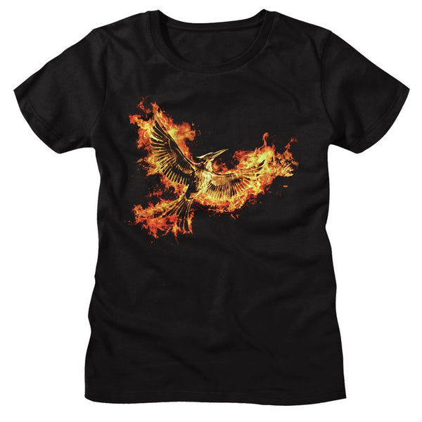 Hunger Games - Mockingjay Pt 2 Pin Womens T-Shirt - HYPER iCONiC.