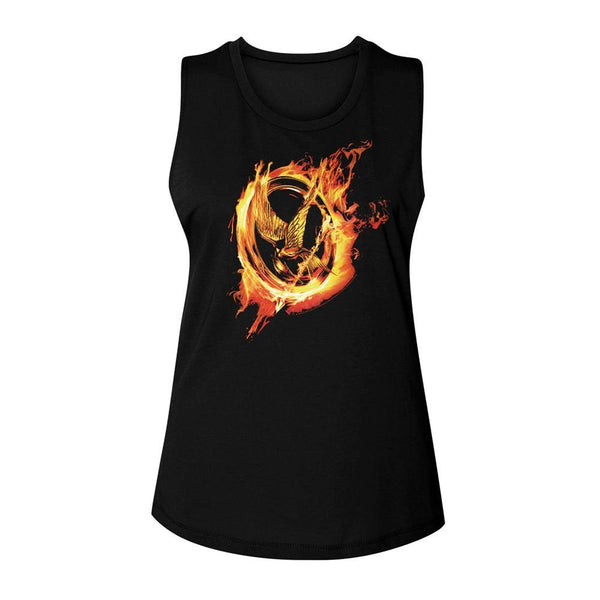 Hunger Games - Pin Womens Muscle Tank Top - HYPER iCONiC.