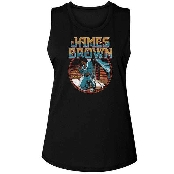 James Brown - Kneel Circle Womens Muscle Tank Top - HYPER iCONiC.