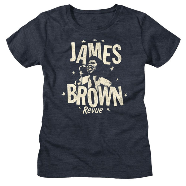 James Brown - Monochrome Revue Womens T-Shirt - HYPER iCONiC.