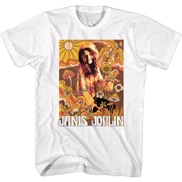 Janis Joplin Drawn Over Pic T-Shirt - HYPER iCONiC