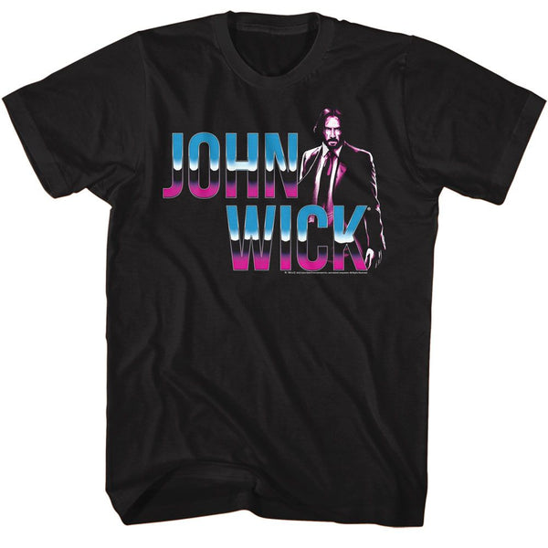 John Wick - Neon Chrome Logo T-Shirt - HYPER iCONiC.