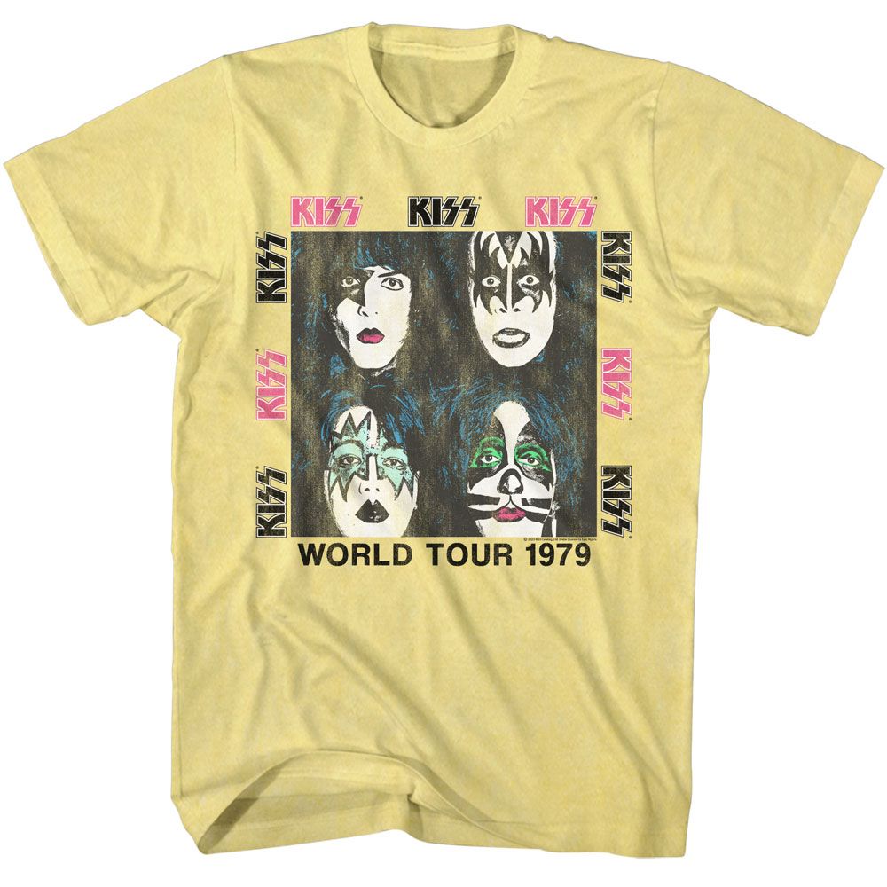 T-Shirt Kiss Dynasty - Homme Taille L, Blanc, Manches Courtes, Occasion TB État
