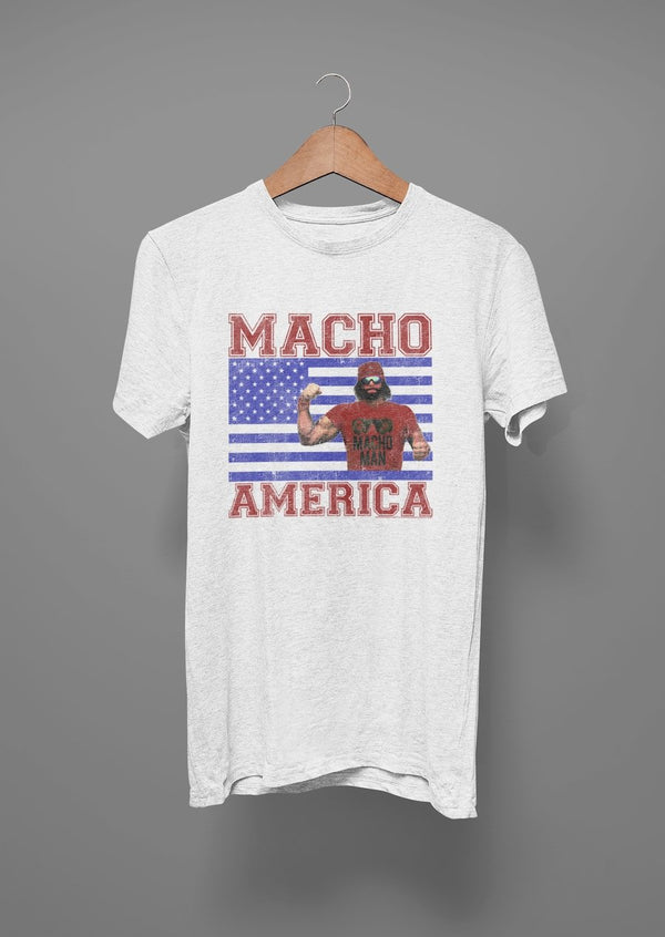 Macho Man Macho America T-Shirt - HYPER iCONiC.