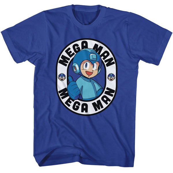 Mega Man - Thumbs Up Oval T-Shirt - HYPER iCONiC.