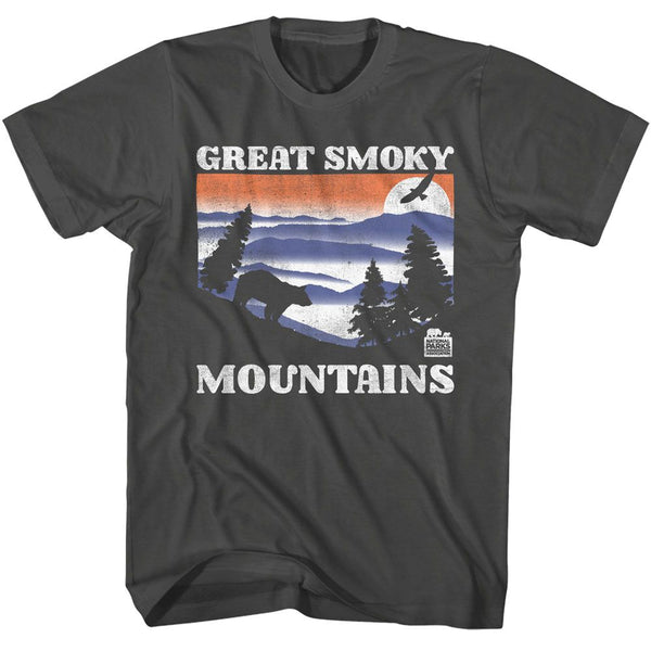 National Parks - GSM Bear And MTNS Dark T-Shirt - HYPER iCONiC.