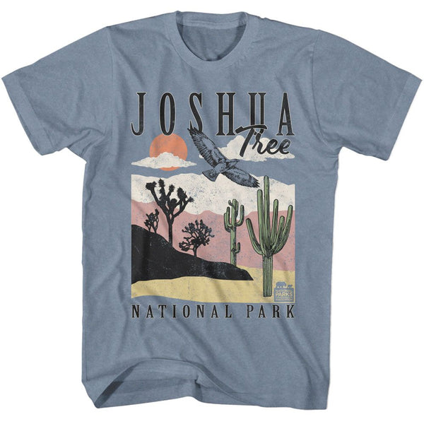 National Parks - Joshua Tree Landscape W Cacti T-Shirt - HYPER iCONiC.