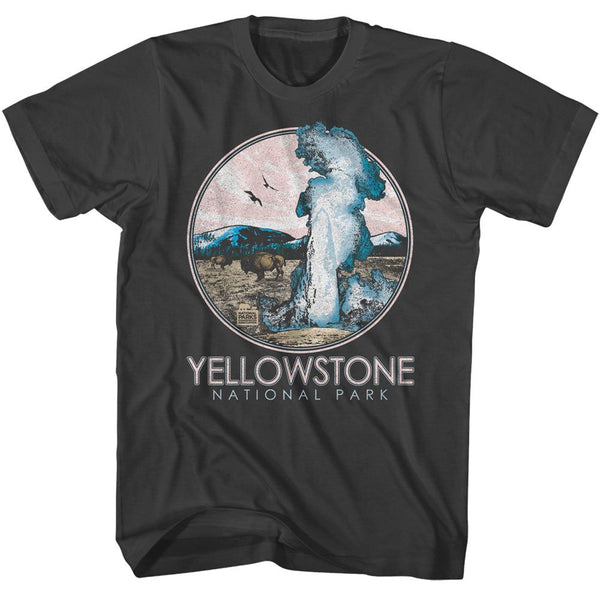 National Parks - Yellowstone Geyser Circle T-Shirt - HYPER iCONiC.