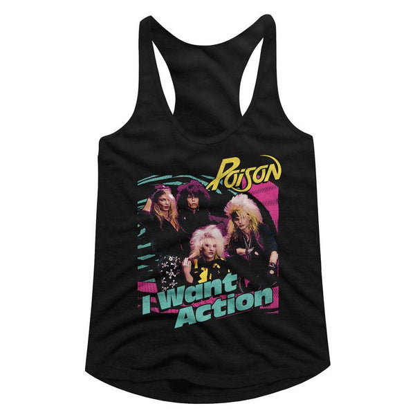Poison Bright Action Womens Racerback Tank - HYPER iCONiC