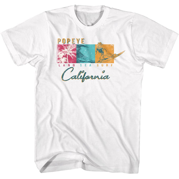 Popeye - Land Sea Surf T-shirt - HYPER iCONiC.