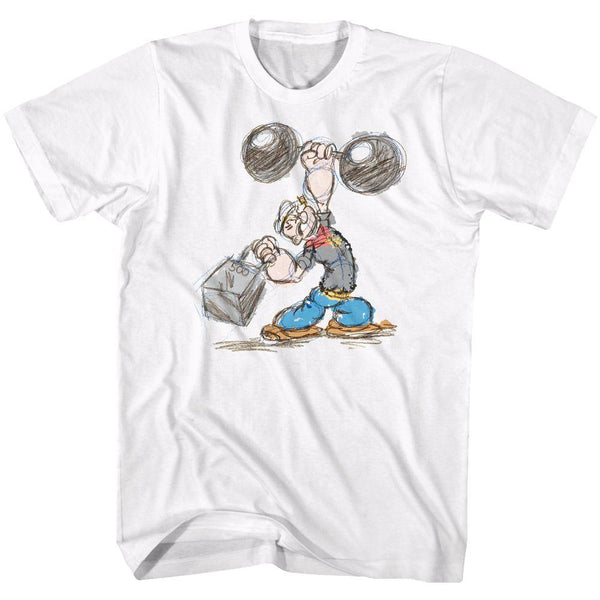 Popeye Popeye Sketch T-Shirt - HYPER iCONiC