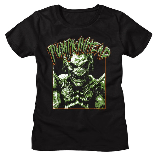 Pumpkinhead - Photo And Logo Womens T-Shirt - HYPER iCONiC.
