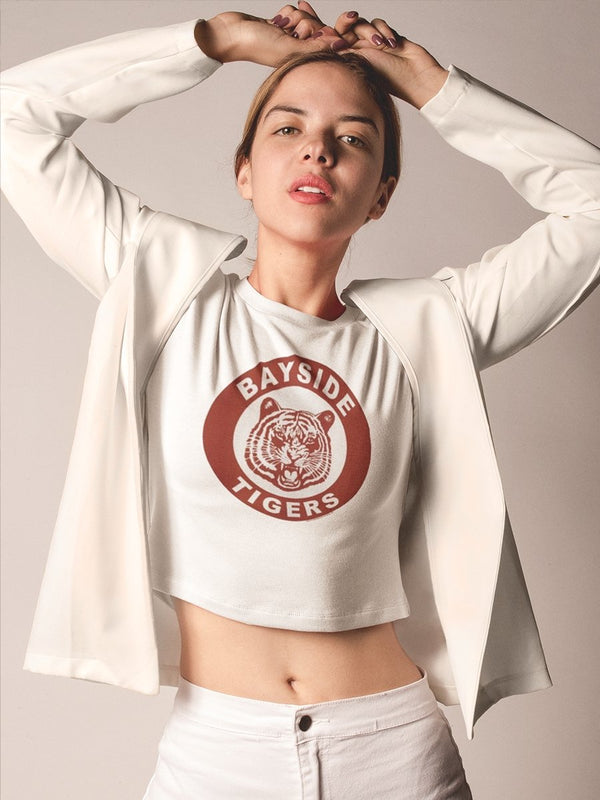 Saved By The Bell Bayside Redux Womens Crop Tee - HYPER iCONiC.