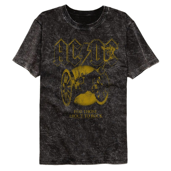 AC/DC - AC/DC Monochrome FTATR Vintage Wash T-Shirt - HYPER iCONiC.