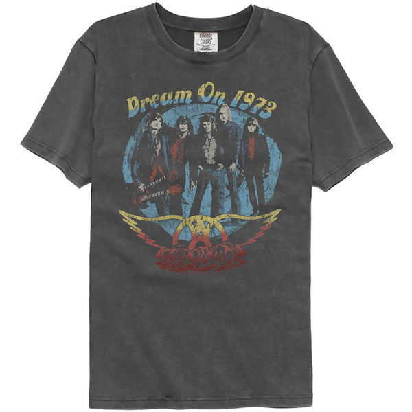 Aerosmith - Dream On Vintage Wash Black T-Shirt - HYPER iCONiC.