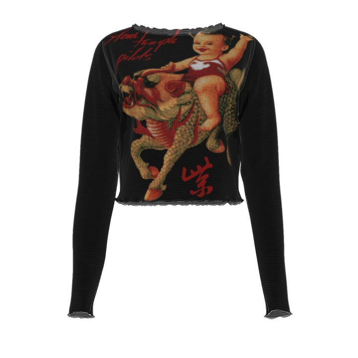 All - Over Print Women's Mesh Long Sleeves T - shirt - HYPER iCONiC.