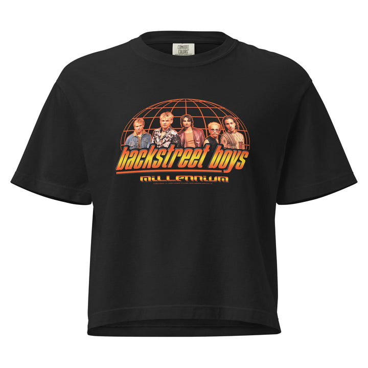 Backstreet Boys Across the Globe Mineral Wash Womens Crop Top - HYPER iCONiC.