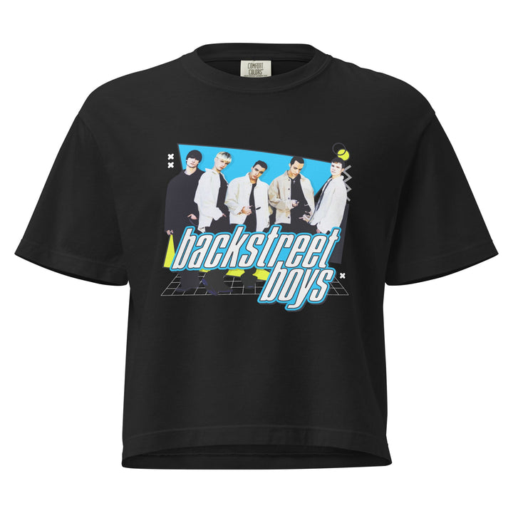 Backstreet Boys Jamming Mineral Wash Womens Crop Top - HYPER iCONiC.