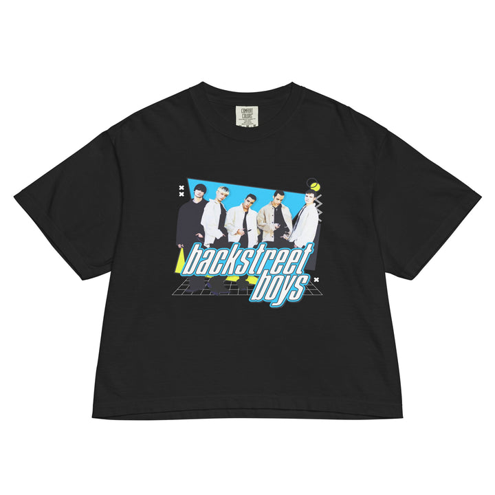 Backstreet Boys Jamming Mineral Wash Womens Crop Top - HYPER iCONiC.