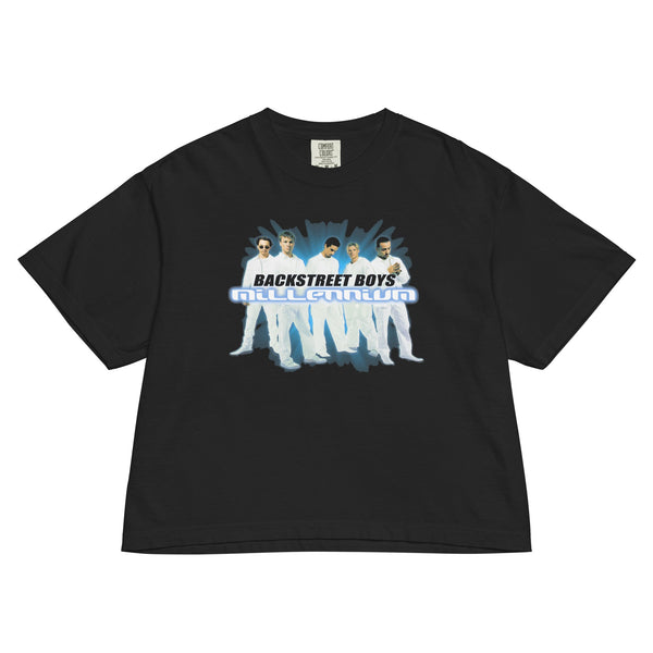Backstreet Boys Milenium Mineral Wash Womens Crop Top - HYPER iCONiC.