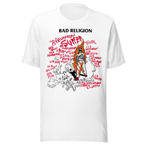 Bad Religion 1989 European Tour Vintage T-Shirt – HYPER iCONiC.