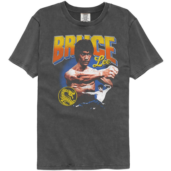 Bruce Lee - Gradient Text Comfort Color T-Shirt - HYPER iCONiC.
