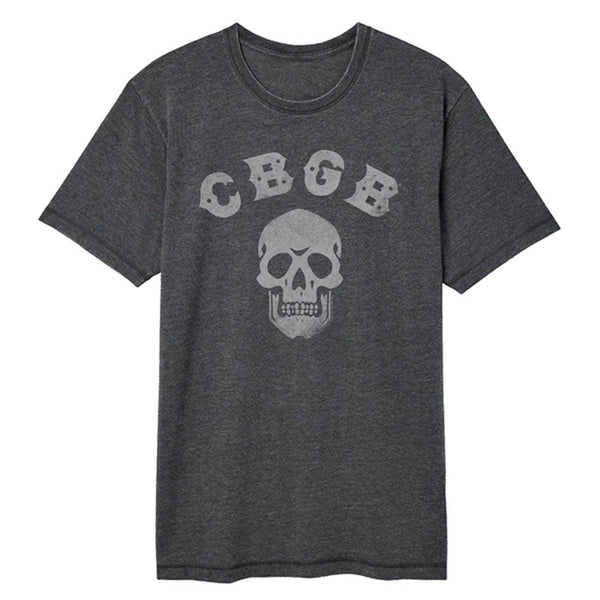 CBGB - Logo And Skull Vintage Wash T-Shirt - HYPER iCONiC.