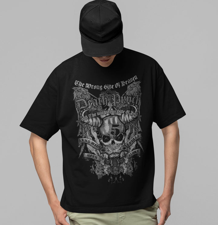 Five Finger Death Punch - Righteous Side of Evil Jumbo Print T-Shirt - HYPER iCONiC.