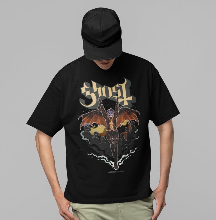 Ghost - Fly Over Jumbo Print T-Shirt - HYPER iCONiC.