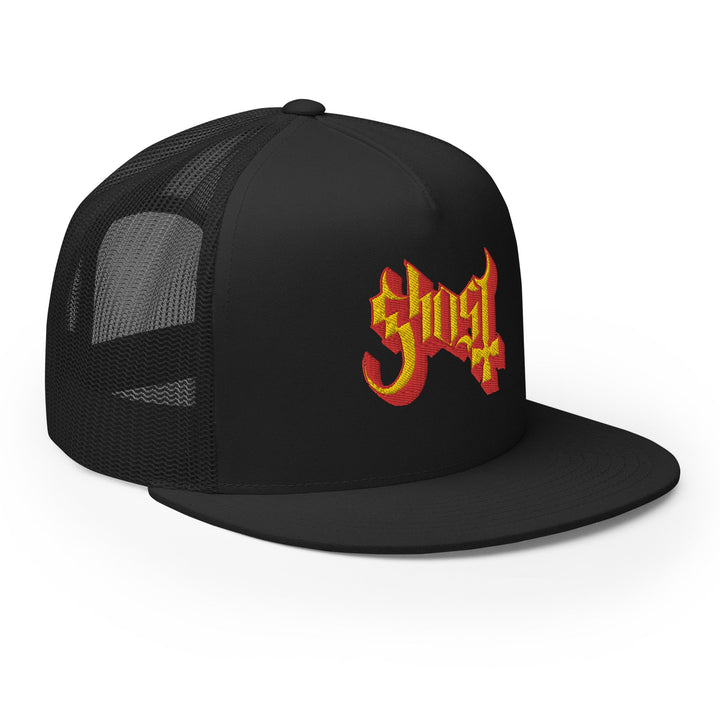 Ghost - Logo Flat Brim Trucker Cap - HYPER iCONiC.