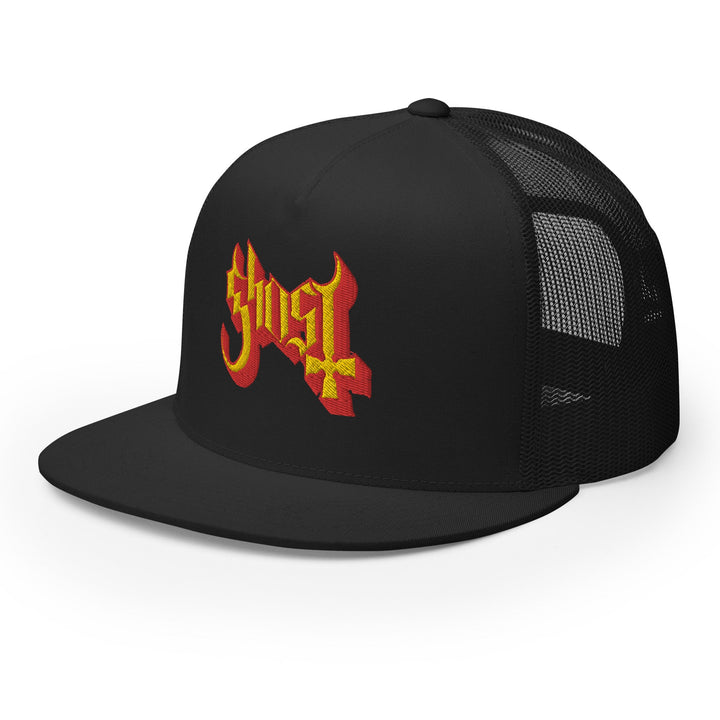 Ghost - Logo Flat Brim Trucker Cap - HYPER iCONiC.