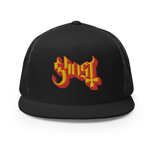 Ghost - Logo Flat Brim Trucker Cap - HYPER iCONiC.