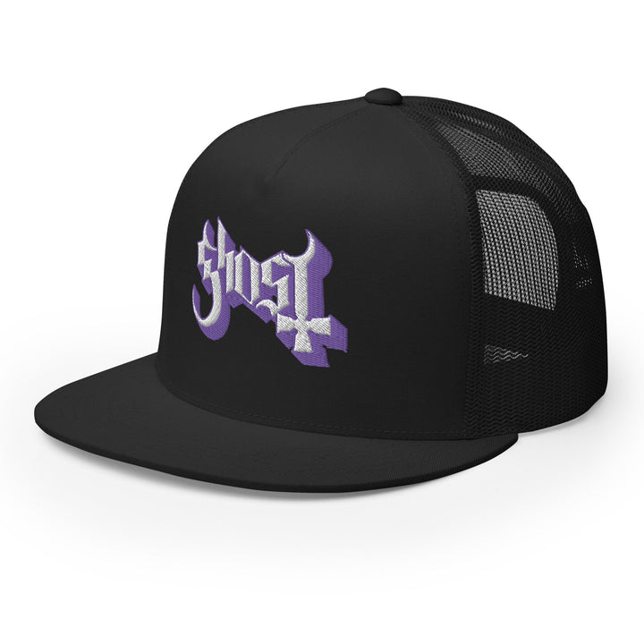 Ghost - Logo Flat Brim Trucker Hat - HYPER iCONiC.