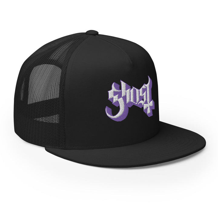 Ghost - Logo Flat Brim Trucker Hat - HYPER iCONiC.